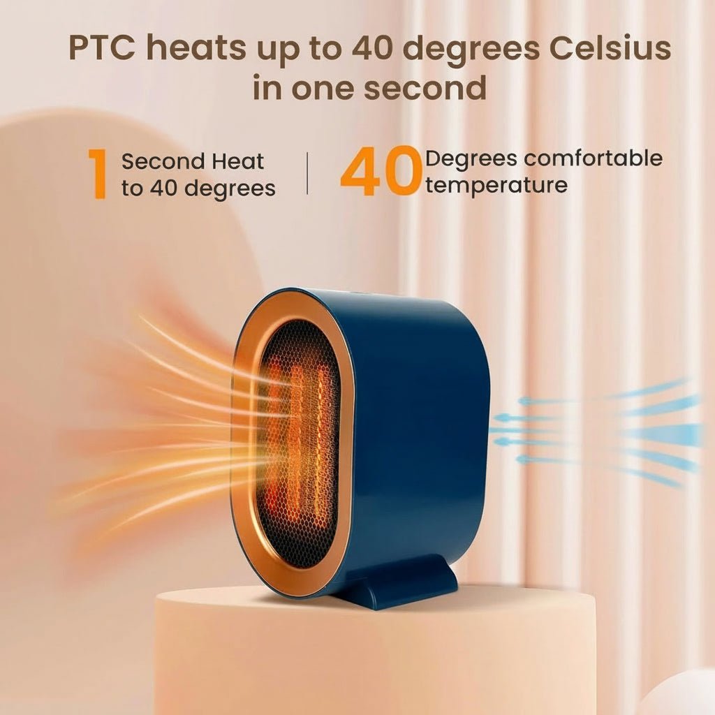 AeroNest Mini Electric Heater With Ceramic Fan And Energy-Saving Room Heat