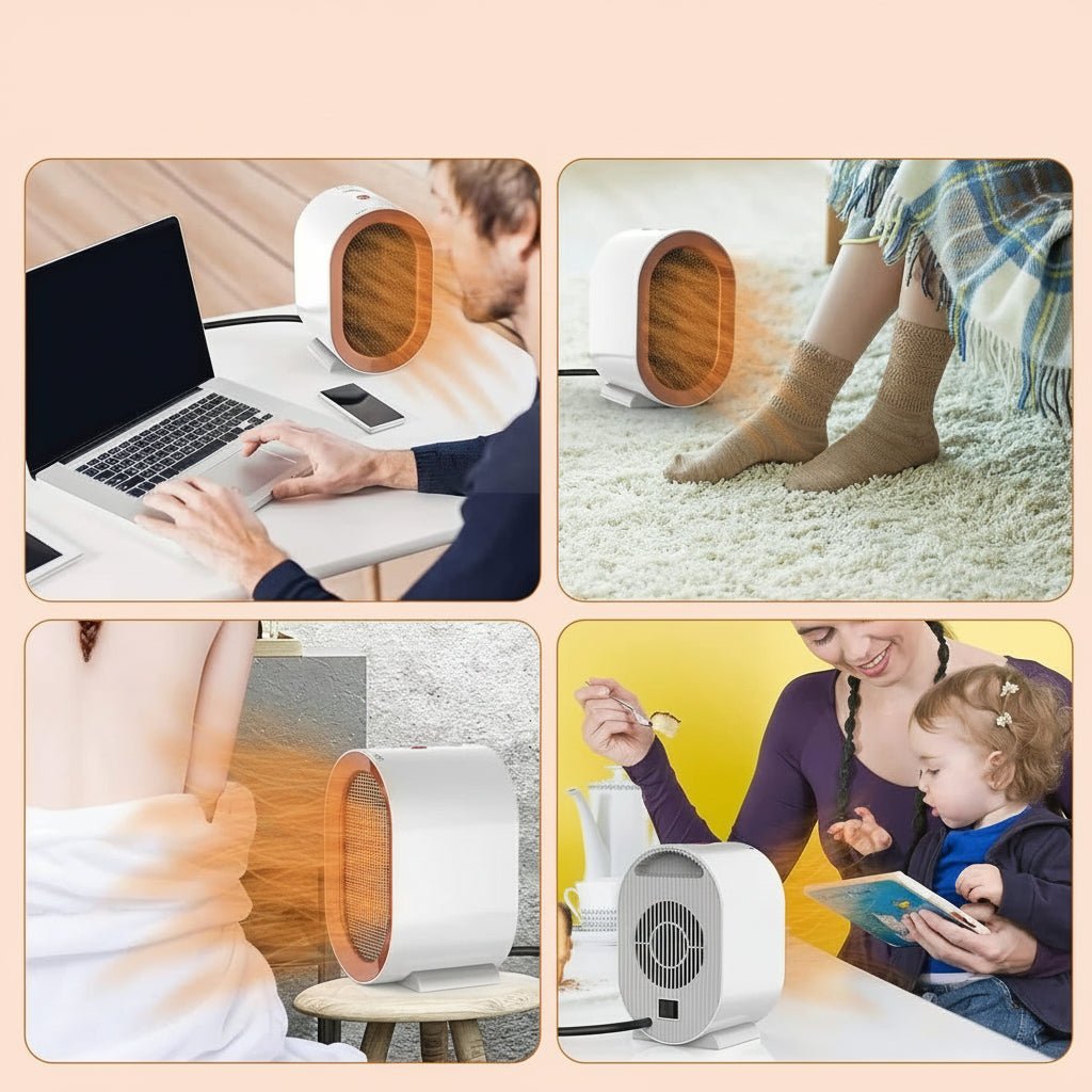 AeroNest Mini Electric Heater With Ceramic Fan And Energy-Saving Room Heat