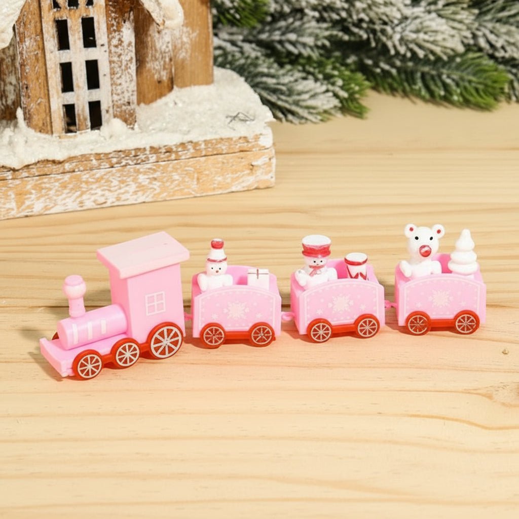 AuroraLane Festive Train Christmas Decoration in Wood and Plastic
