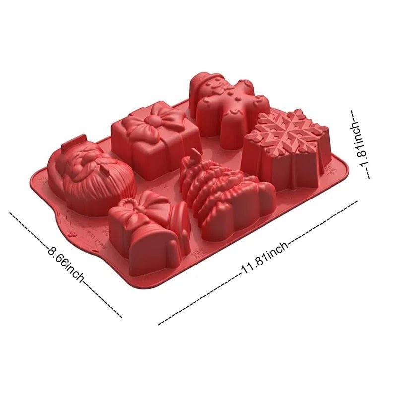 FrostJoy Stampi Natalizi Antiaderenti per Dolci con Babbo Natale, Pupazzo di Neve e Albero
