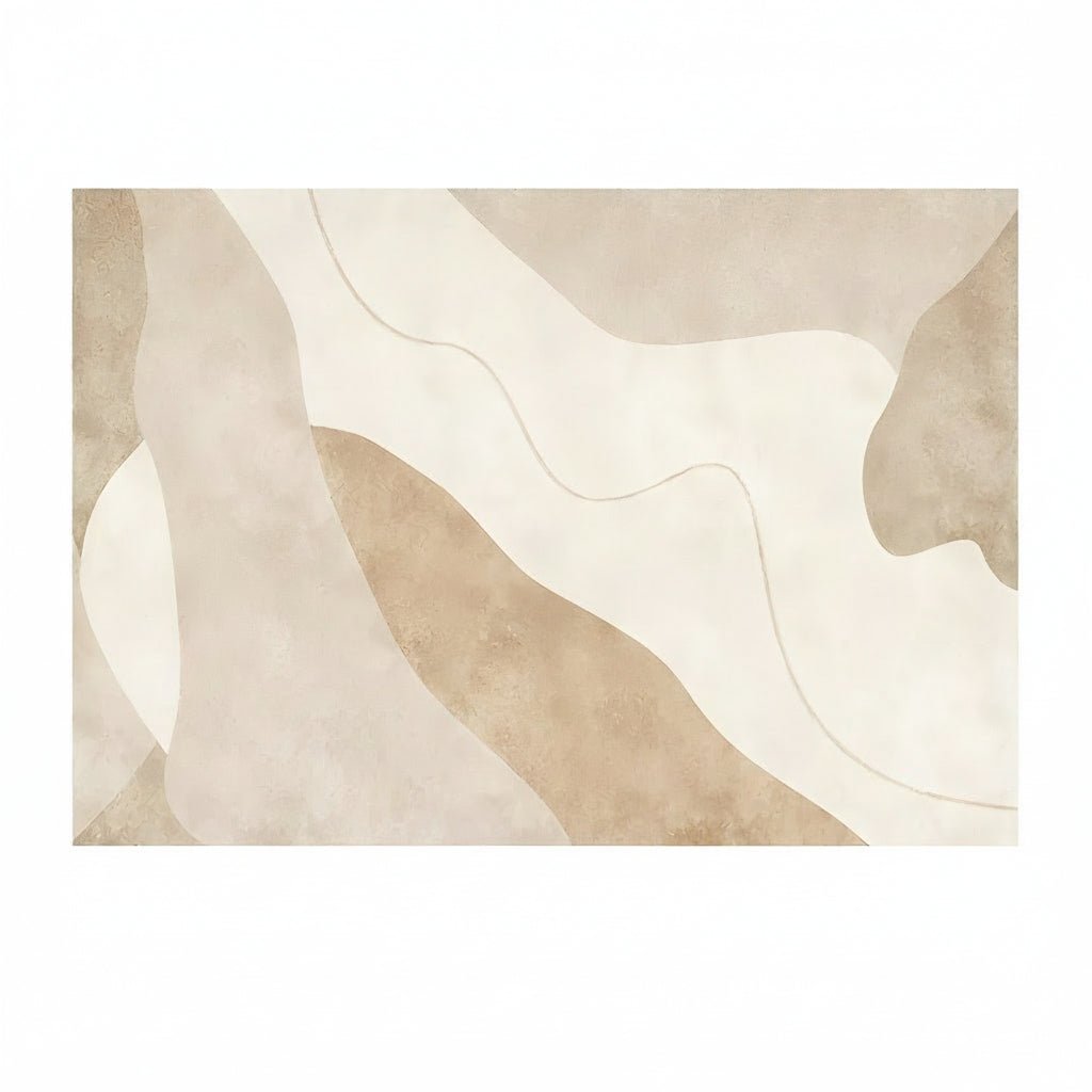 CalmHaven Tappeto Contemporaneo Lavabile con Texture Morbida