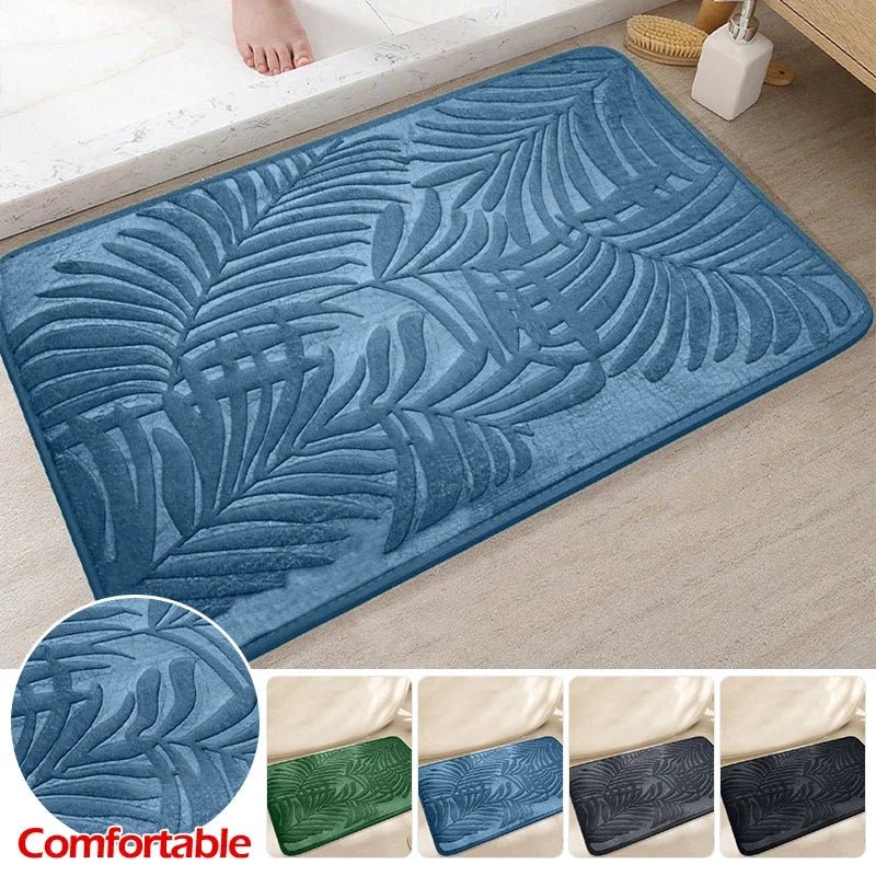 ApexDry Absorbent Memory Foam Bath Mat With Non Slip Backing For Secure Footing