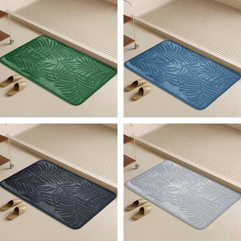 ApexDry Absorbent Memory Foam Bath Mat With Non Slip Backing For Secure Footing