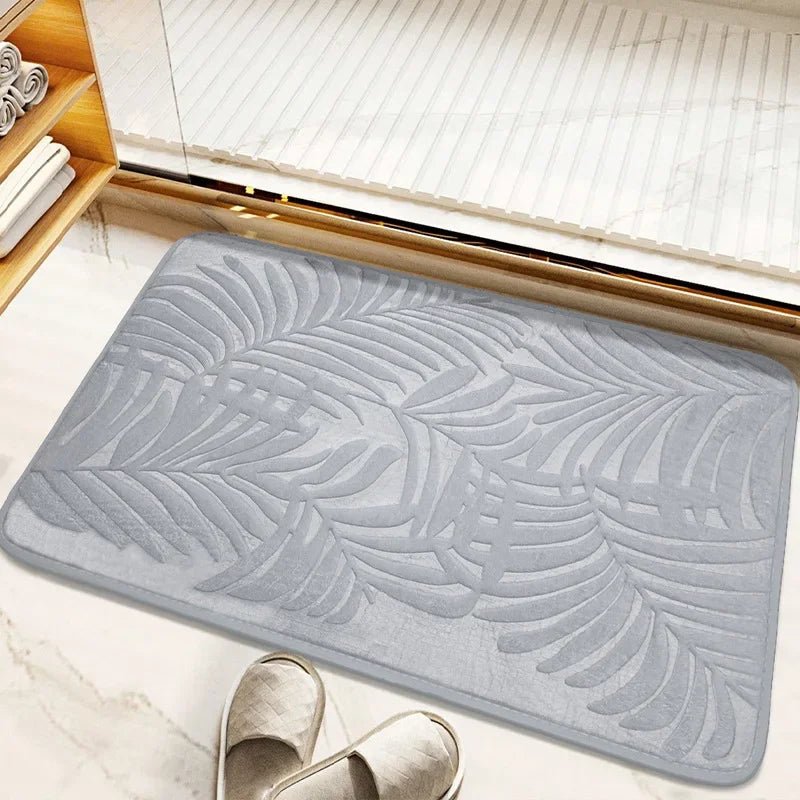 ApexDry Absorbent Memory Foam Bath Mat With Non Slip Backing For Secure Footing