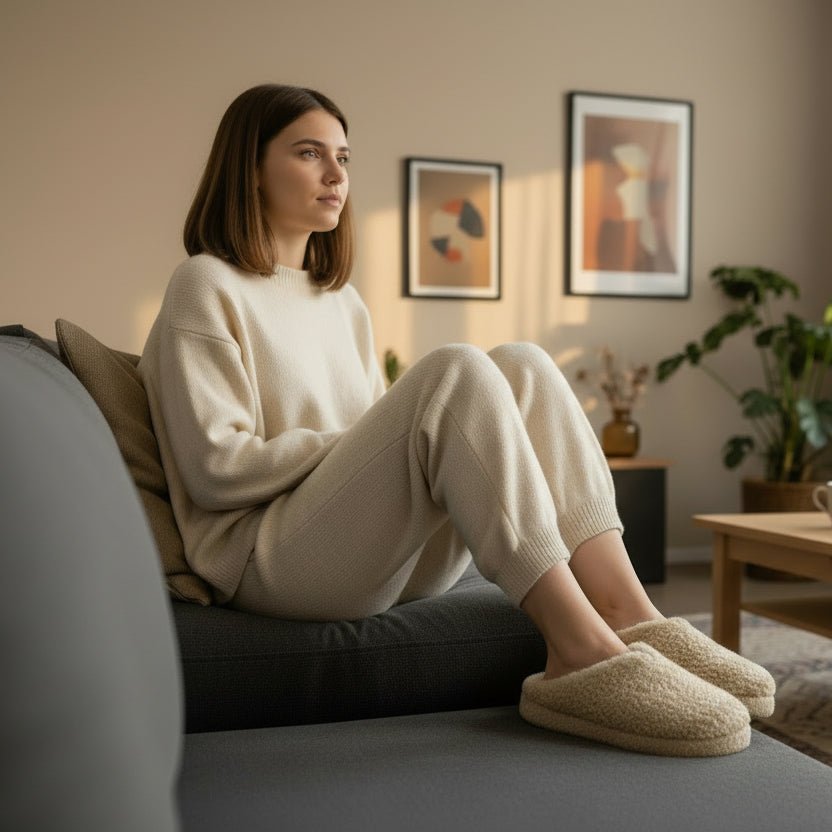 CozyNest Plush Wool Slippers For Women With Platform And Soft Support All Day