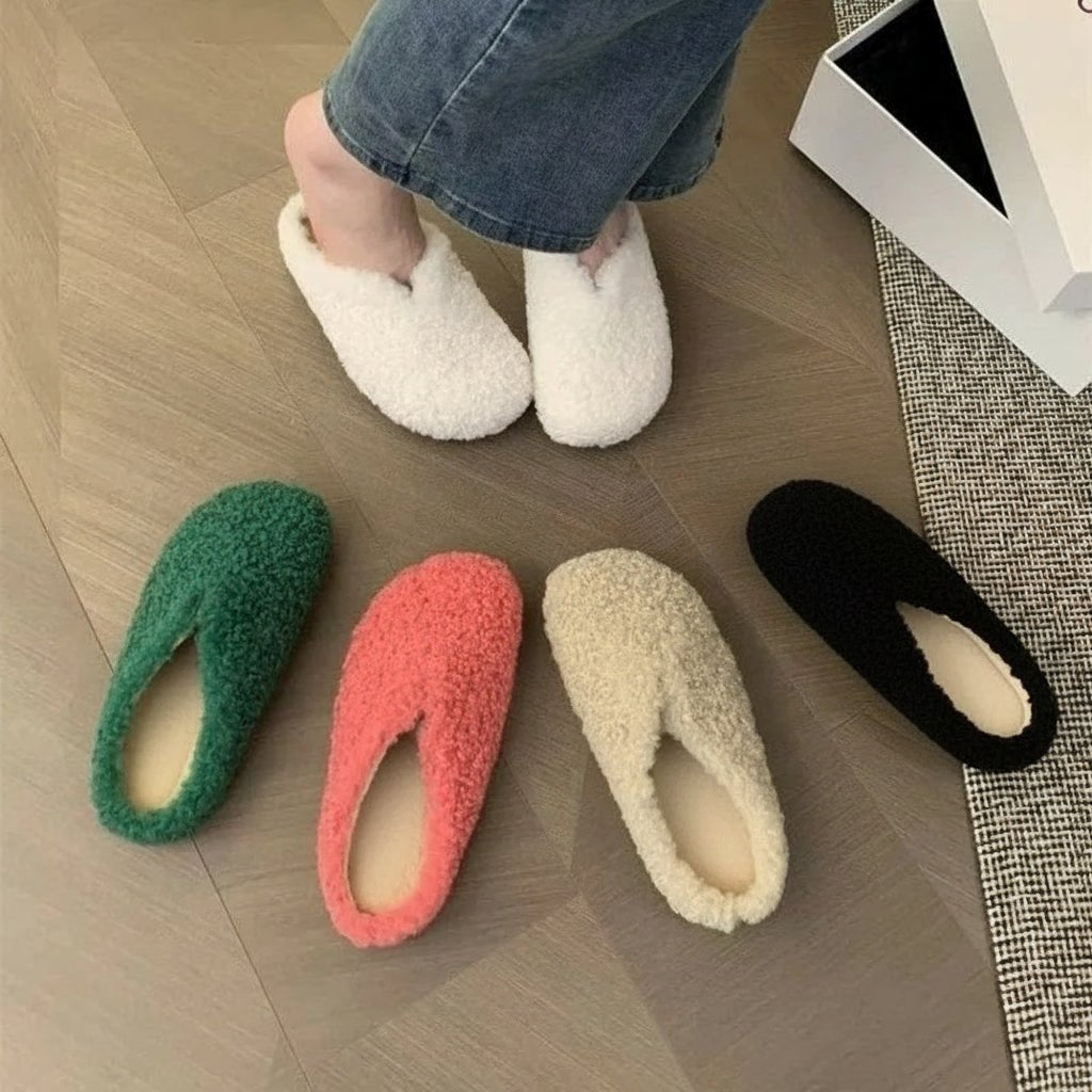 CozyNest Plush Wool Slippers For Women With Platform And Soft Support All Day