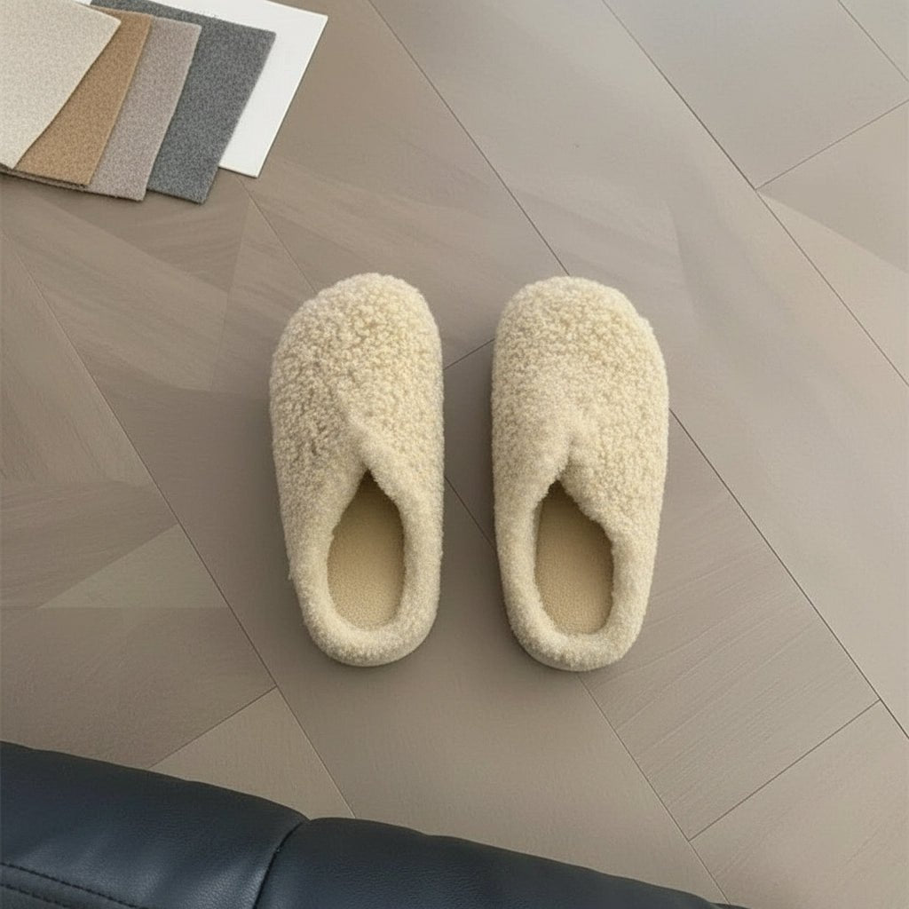 CozyNest Plush Wool Slippers For Women With Platform And Soft Support All Day