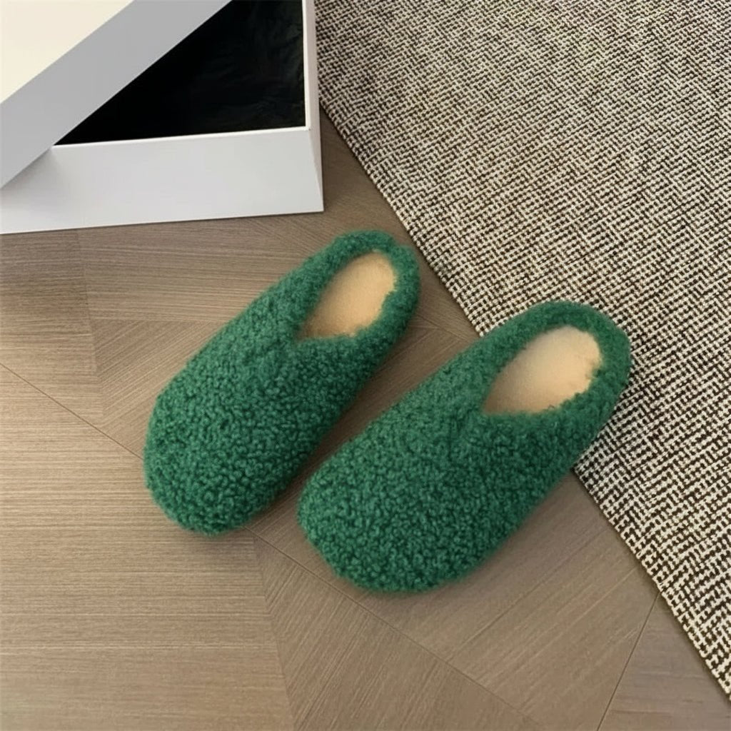 CozyNest Plush Wool Slippers For Women With Platform And Soft Support All Day