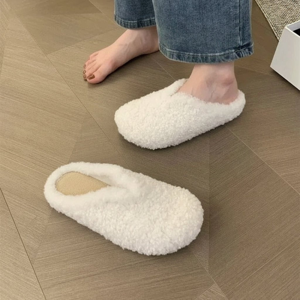 CozyNest Plush Wool Slippers For Women With Platform And Soft Support All Day