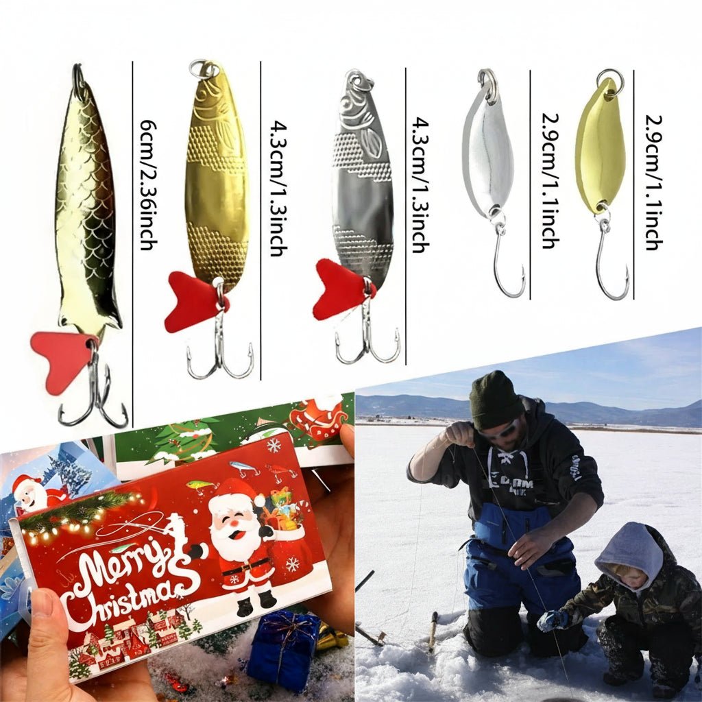 Dárková sada adventního kalendáře s 73dílnými rybářskými doplňky ArcQuest