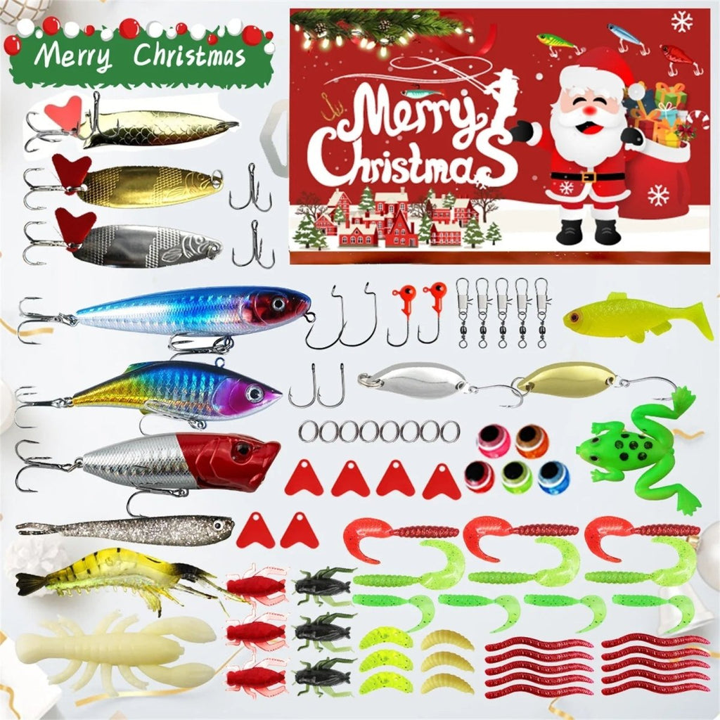 Dárková sada adventního kalendáře s 73dílnými rybářskými doplňky ArcQuest