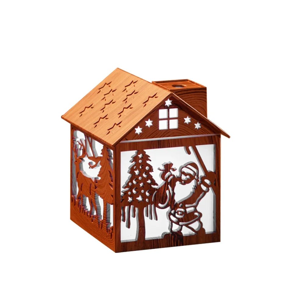 WoodHaven Wooden House Aromatherapy Humidifier With Night Light 240 ml