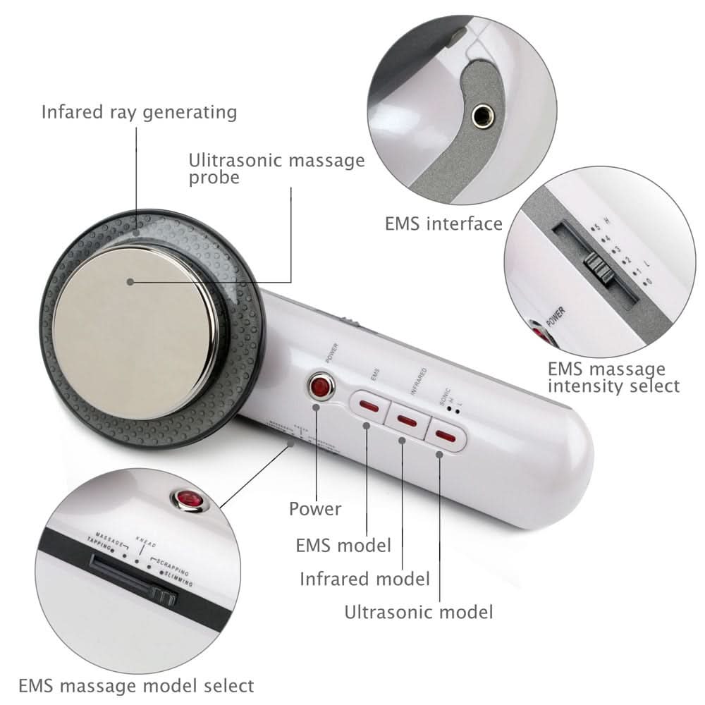 VivaShape Brûleur 3-en-1 De Cellulite Et Graisse Avec EMS Ultrasons Et Infrarouge