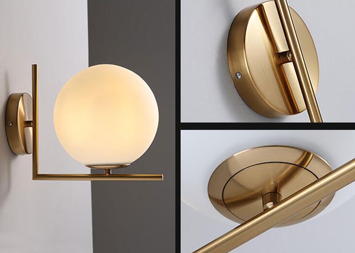 Lumina Orb Nástěnné svítidlo s plovoucí skleněnou koulí, minimalistické