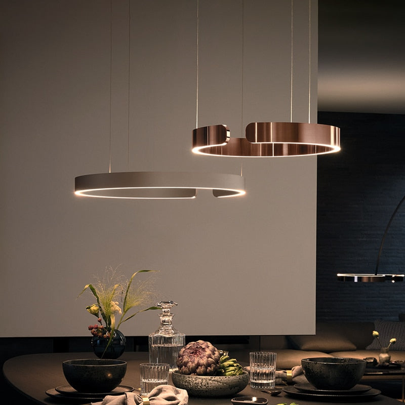 Luma Circle LED Lysekrone Metal Luksus Pendellampe