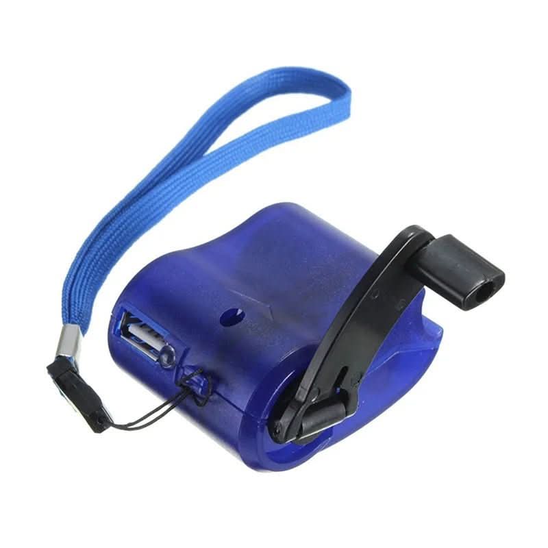 PulseCharge Tragbares Handkurbel-Notladegerät mit USB und LED