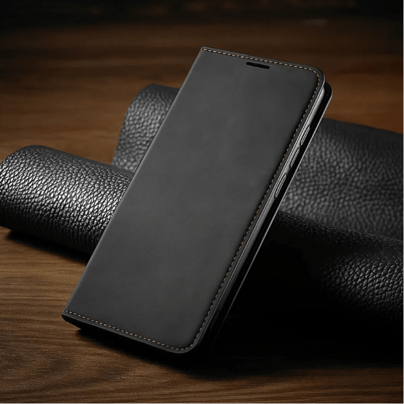 AegisSleek magnetisk læderetui til iPhone med sikker holdbarhed