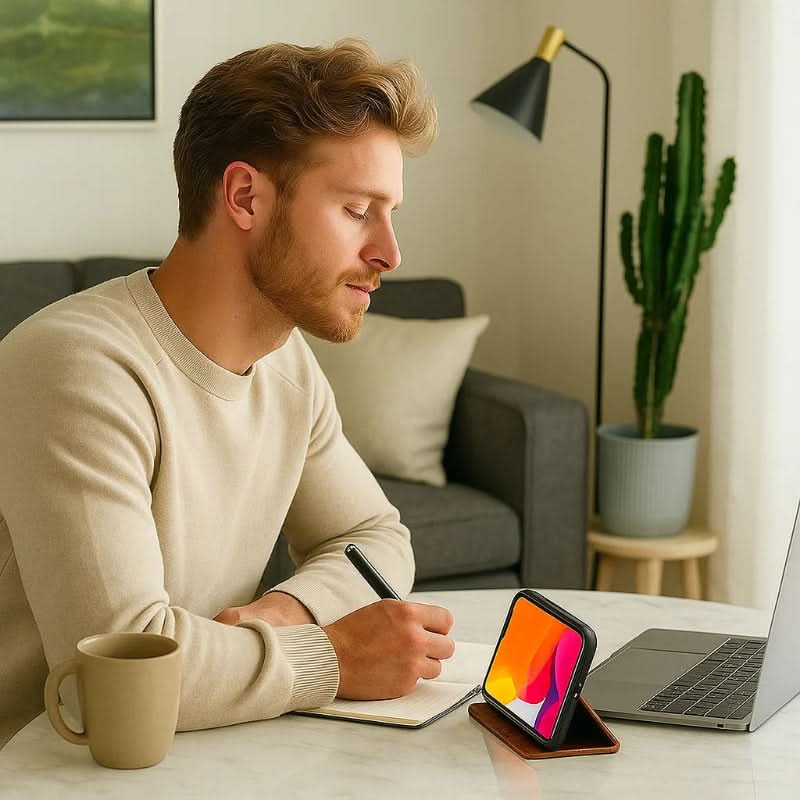 AegisSleek magnetisk læderetui til iPhone med sikker holdbarhed