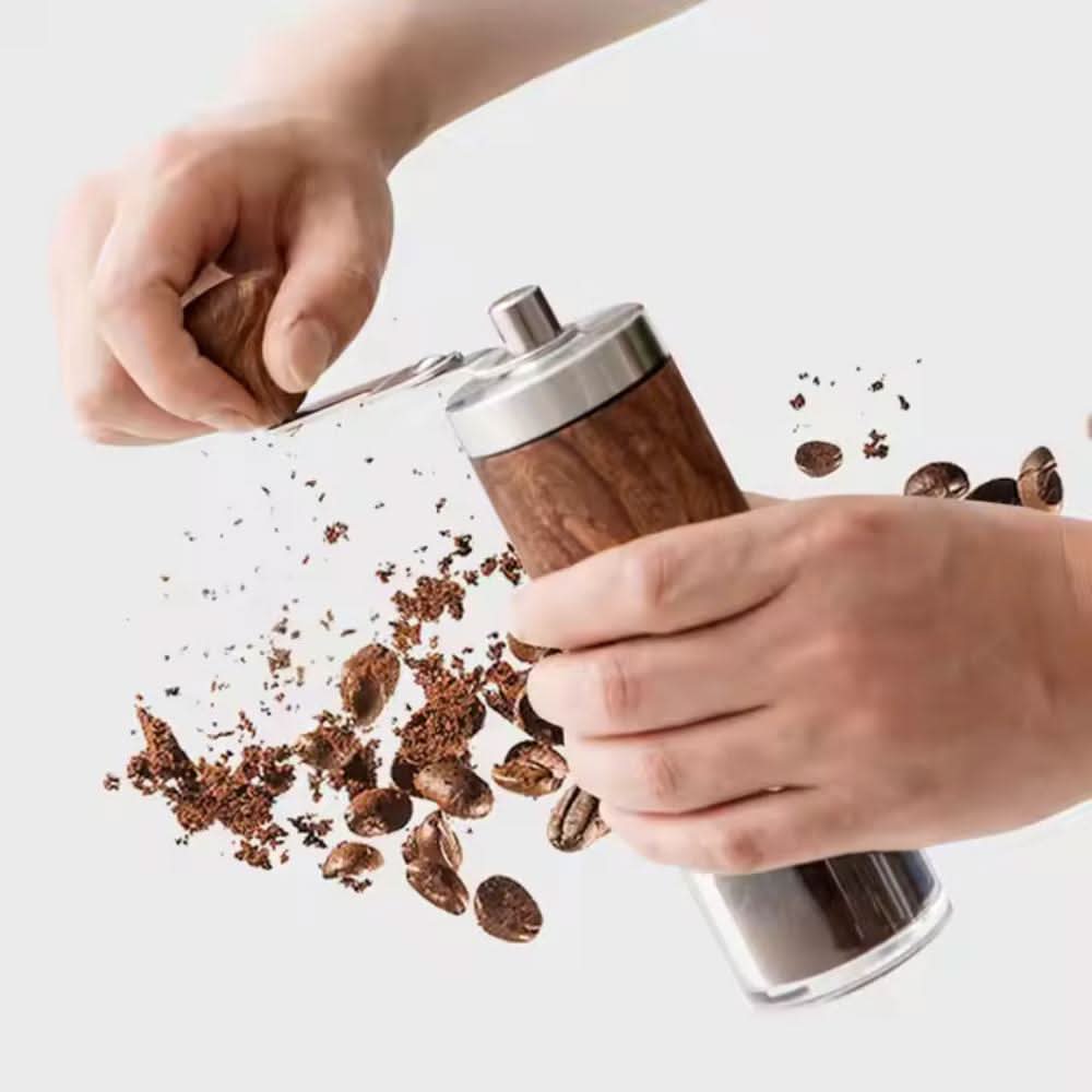 Macina Caffè Portatile in Legno ElmRoast per Caffè e Spezie