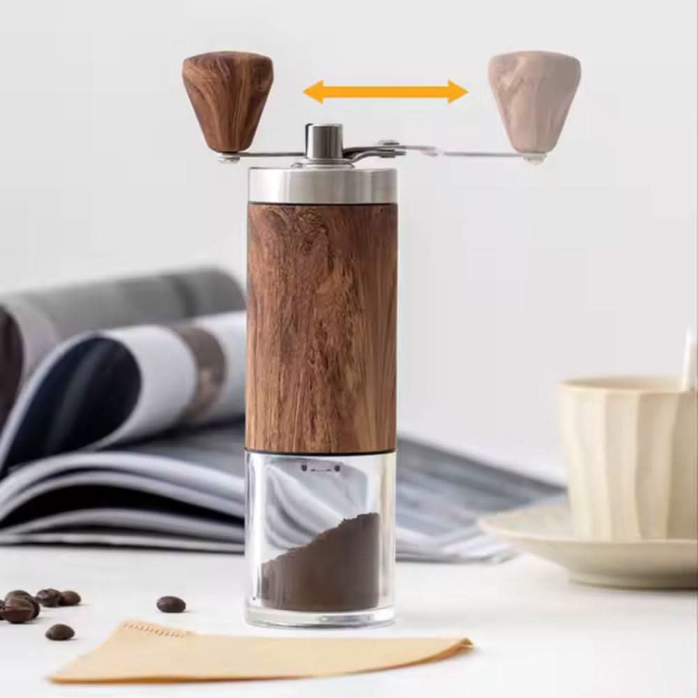 Macina Caffè Portatile in Legno ElmRoast per Caffè e Spezie
