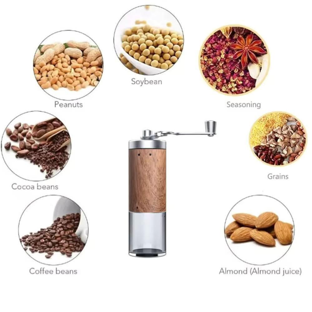 Macina Caffè Portatile in Legno ElmRoast per Caffè e Spezie