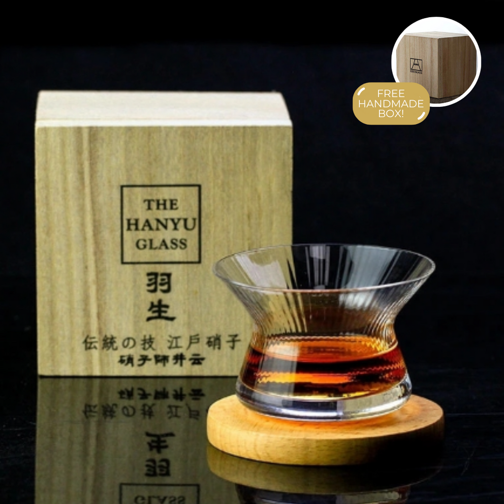 Crystal Whisky Glass With Funnel Design 170ml Handmade Japanese Boxed Set Connoisseurs