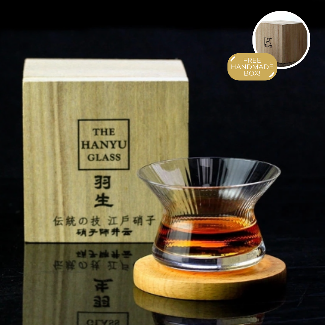 Crystal Whisky Glass With Funnel Design 170ml Handmade Japanese Boxed Set Connoisseurs