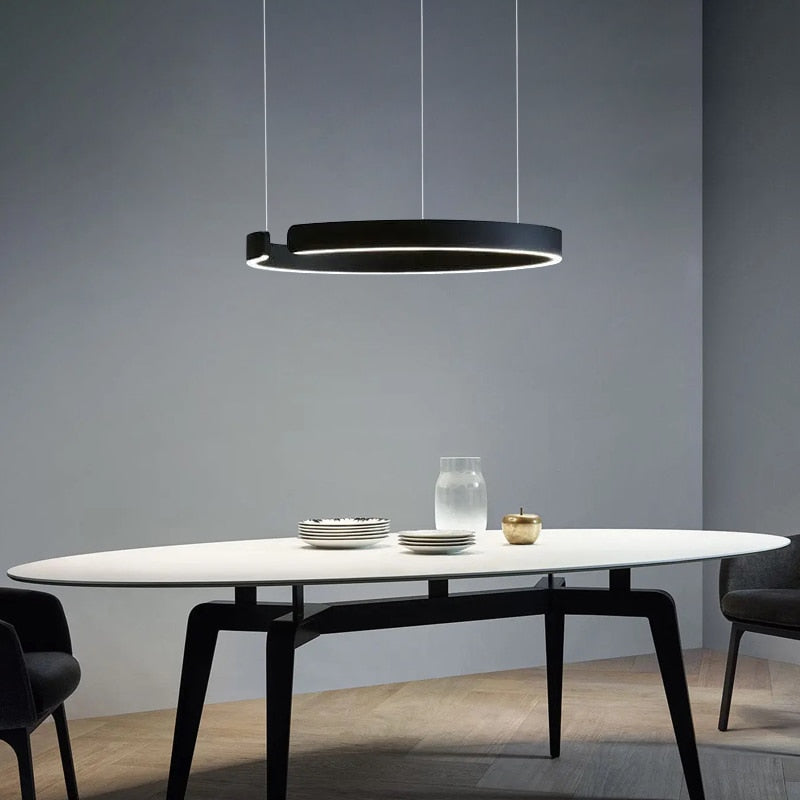 Luma Circle LED Lysekrone Metal Luksus Pendellampe