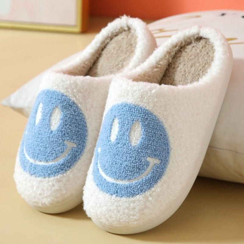 CloudHug Behagelige Vinter Tøfler Med Smiley Ansigt Og Forstærket Silikone Sål