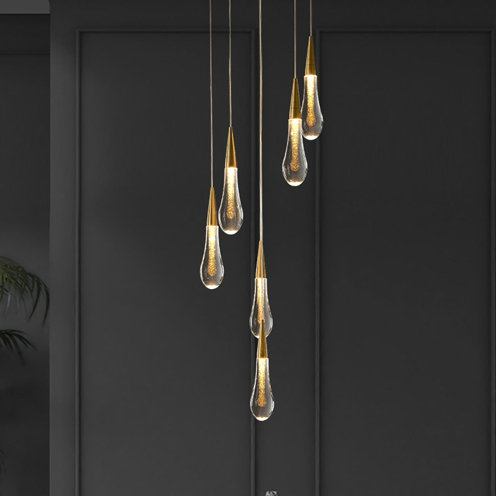 Lámpara colgante Aurora Glow Drop para espacios modernos | Fervei