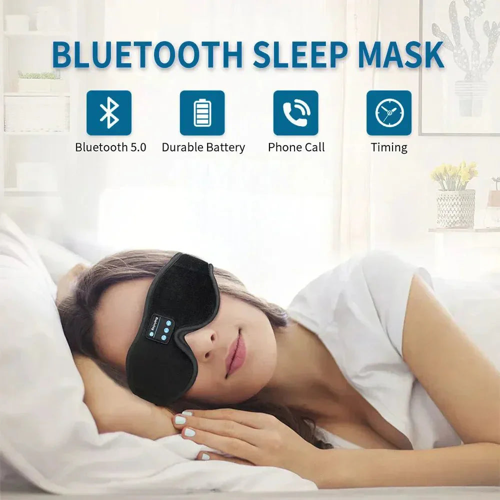 SomnoEase Maschera per Dormire Bluetooth con Musica e Design 3D Confortevole