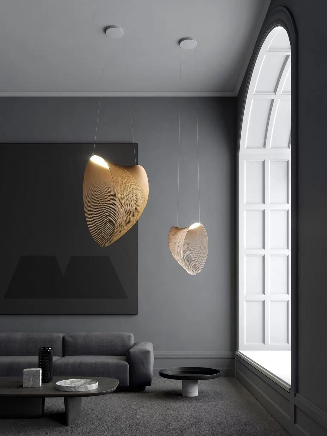 Aurra Scandi Abstract Pendant Light Suspended Nordic Ceiling Fixture