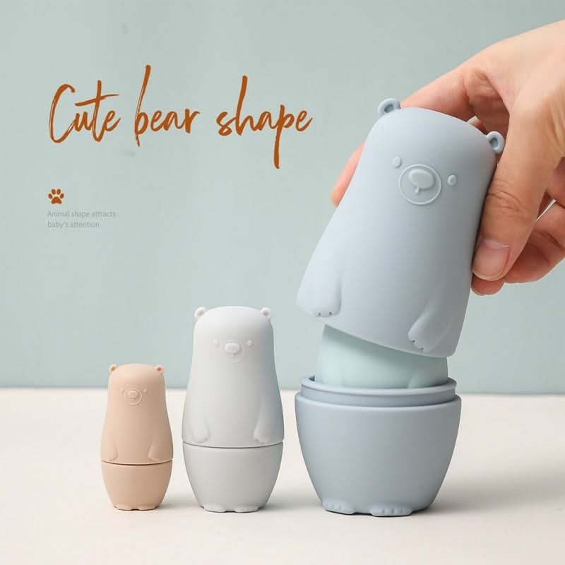 BrightNest Stackable Silicone Nesting Dolls for Fine Motor Skills