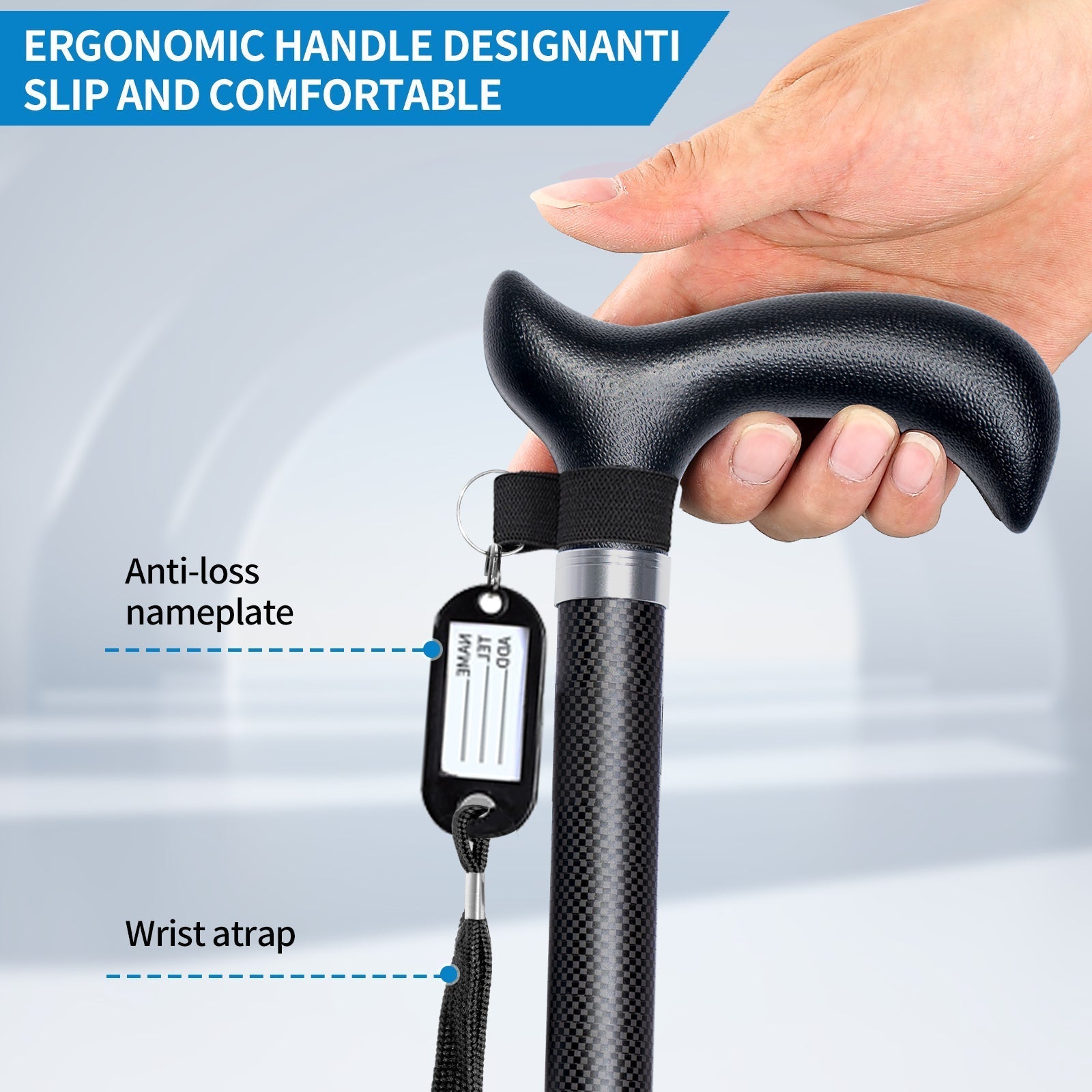 عصا المشي AeroStride Carbon – خفيفة الوزن للغاية وقابلة لتعديل الطول