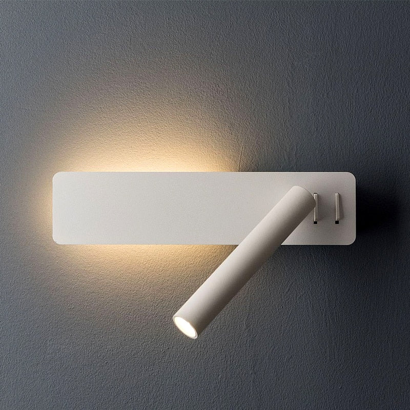 Nastavitelná LED čtecí lampa s nástěnným držákem a otočnou hlavou