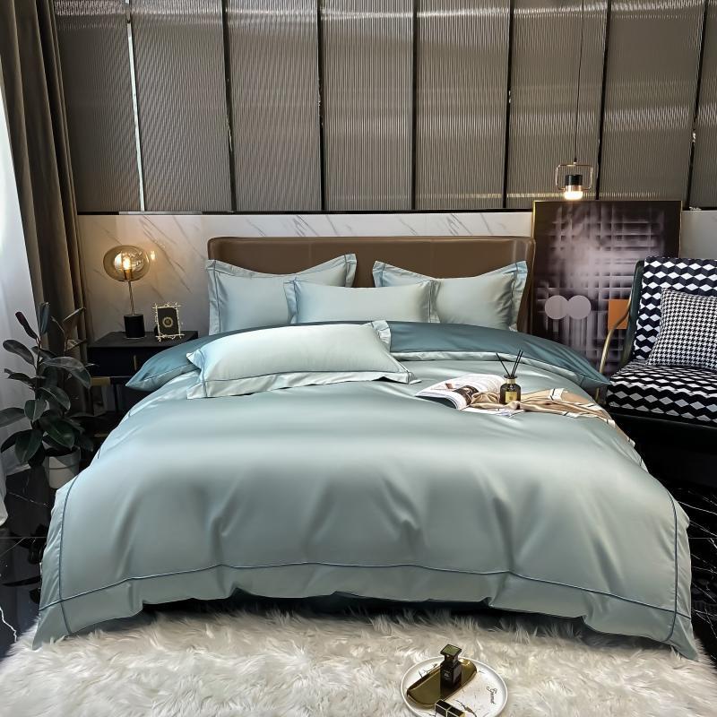 Kaelyn Egyptian Cotton Hotel Bedding Set With Trim Details