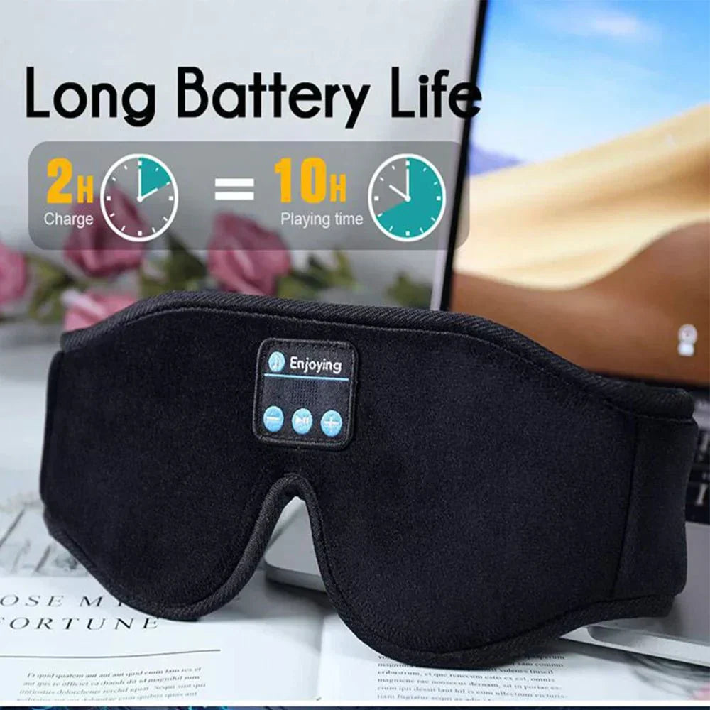 SomnoEase Maschera per Dormire Bluetooth con Musica e Design 3D Confortevole