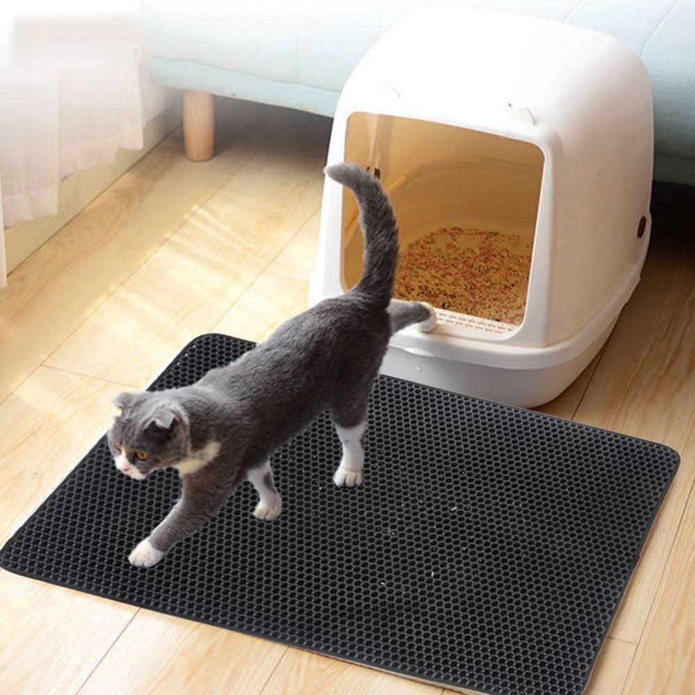 PawGuard Litter Mat With Non-Slip Surface And Waterproof Backing