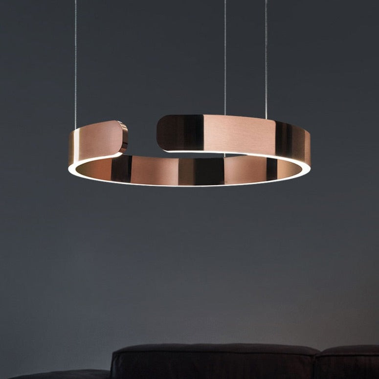 Luma Circle LED Lysekrone Metal Luksus Pendellampe