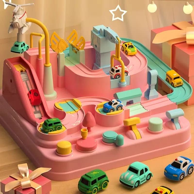 UrbanPlay City Playset With Cars And Helicopter For Ages 3 And Up