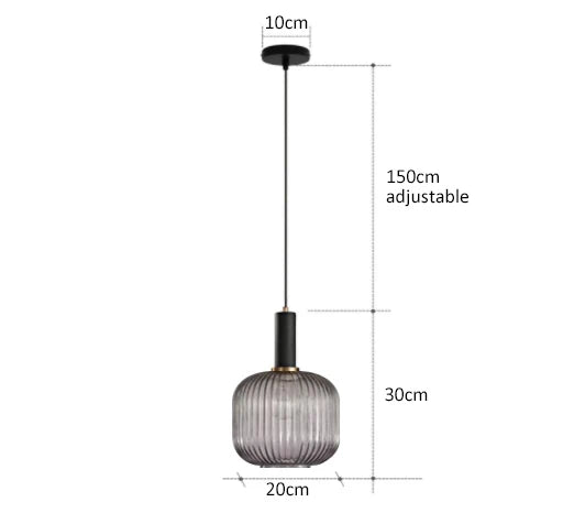 Vivid Retro Glass Pendant Light With LED In Living Room