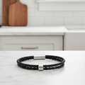 Ardent Ridge Geflochtenes Herrenarmband mit individuellen Namensperlen