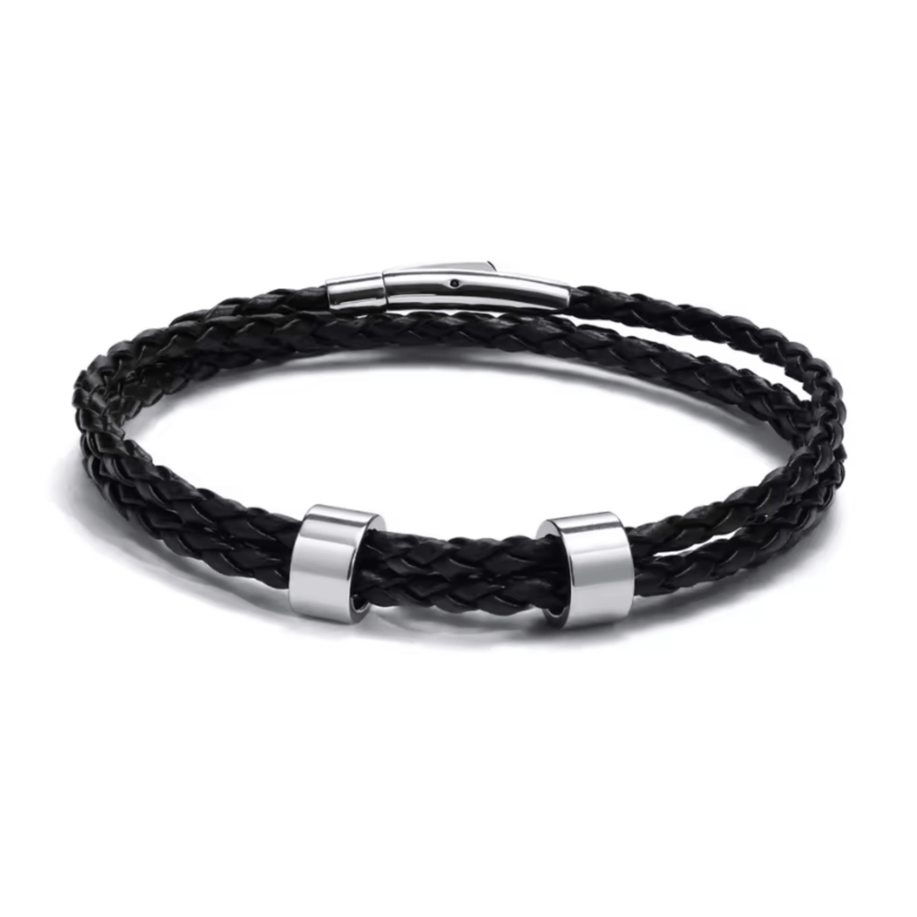 Ardent Ridge Geflochtenes Herrenarmband mit individuellen Namensperlen