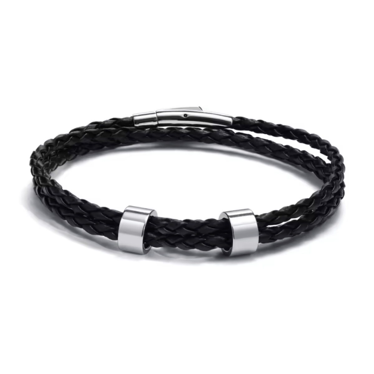 Ardent Ridge Geflochtenes Herrenarmband mit individuellen Namensperlen