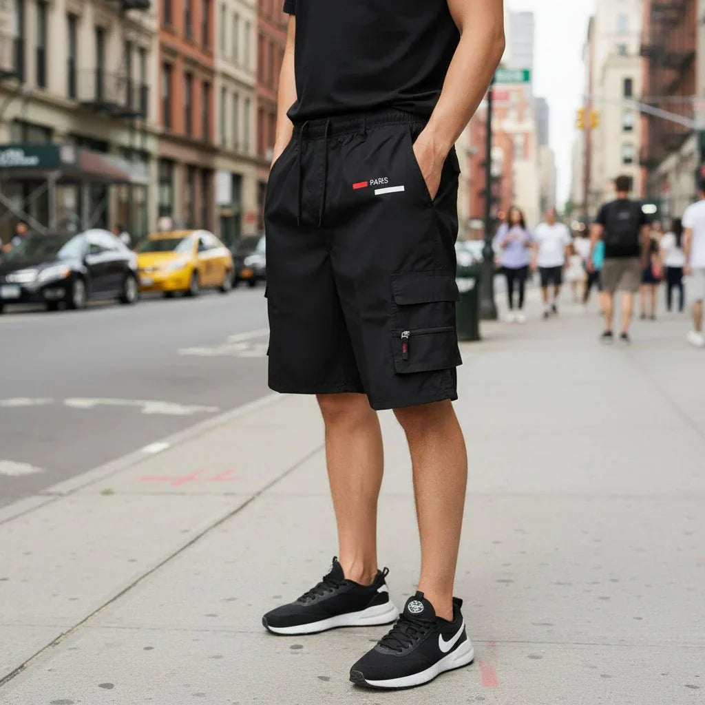 Pantaloncini stampati con multiple tasche per uno stile streetwear quotidiano