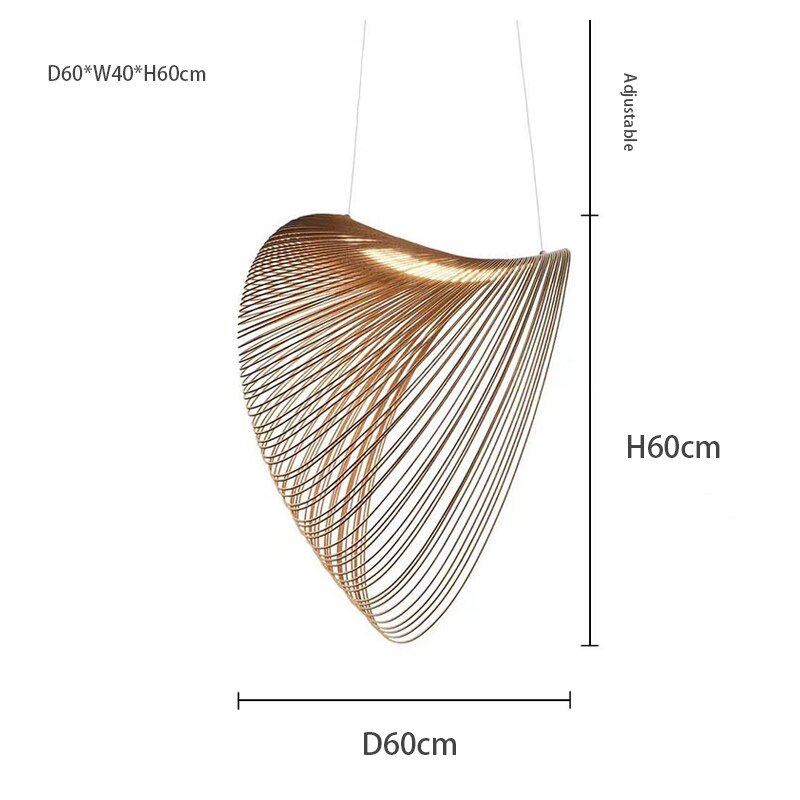 Aurra Scandi Abstract Pendant Light Suspended Nordic Ceiling Fixture