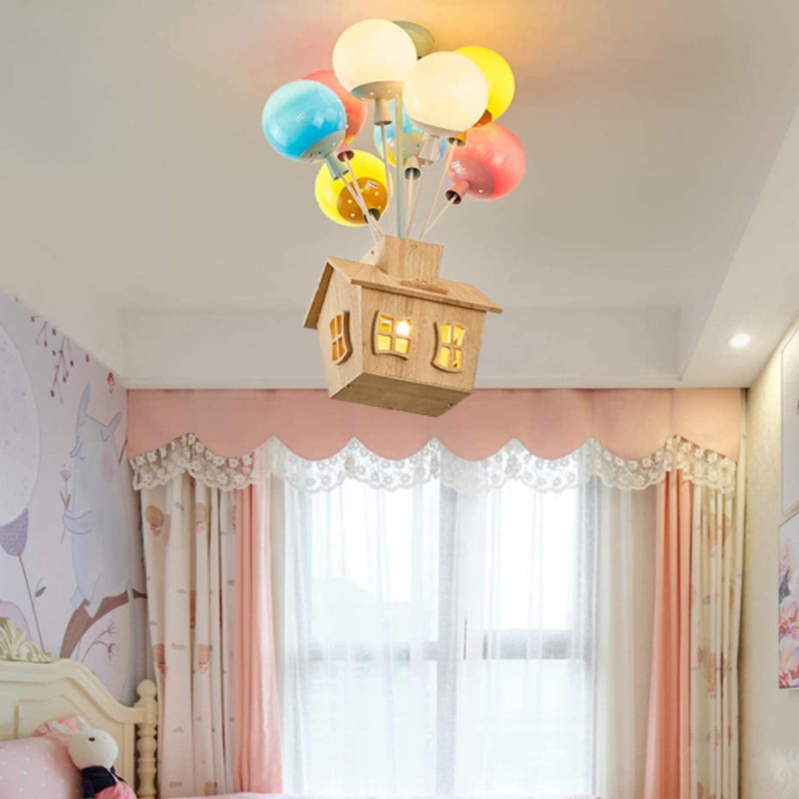 Aurora Nest Kids Room LED Ceiling Light Dimmable With Remote Balloon Design | Fervei