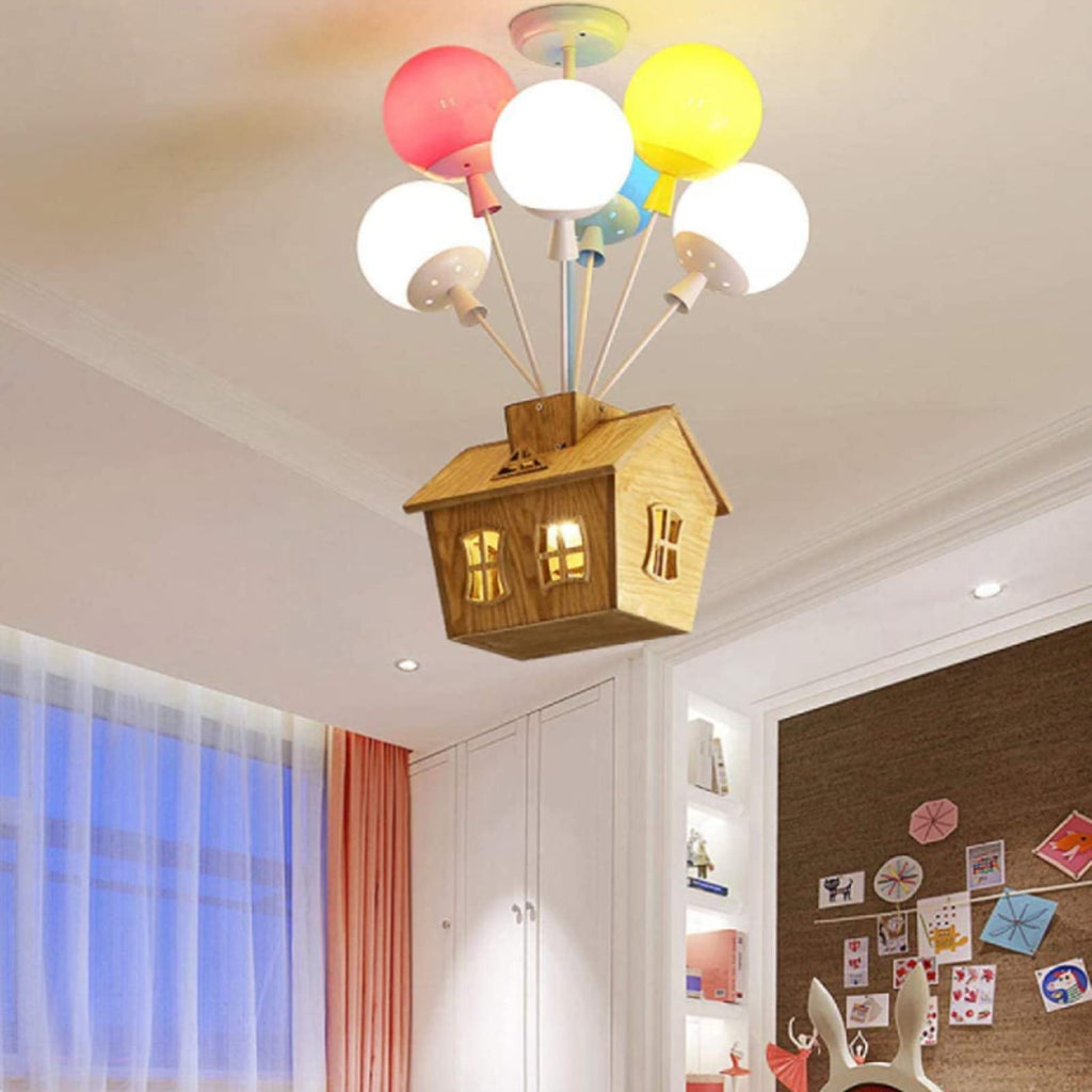 Aurora Nest Kids Room LED Ceiling Light Dimmable With Remote Balloon Design | Fervei