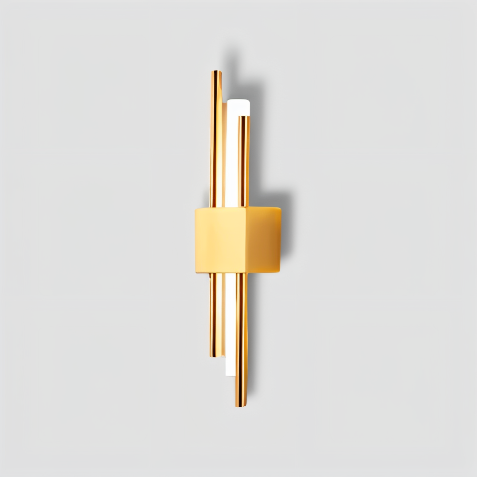 NobleGlow Wall Light In Gold And Black With Luxurious Linear Design And Adjustable Lighting