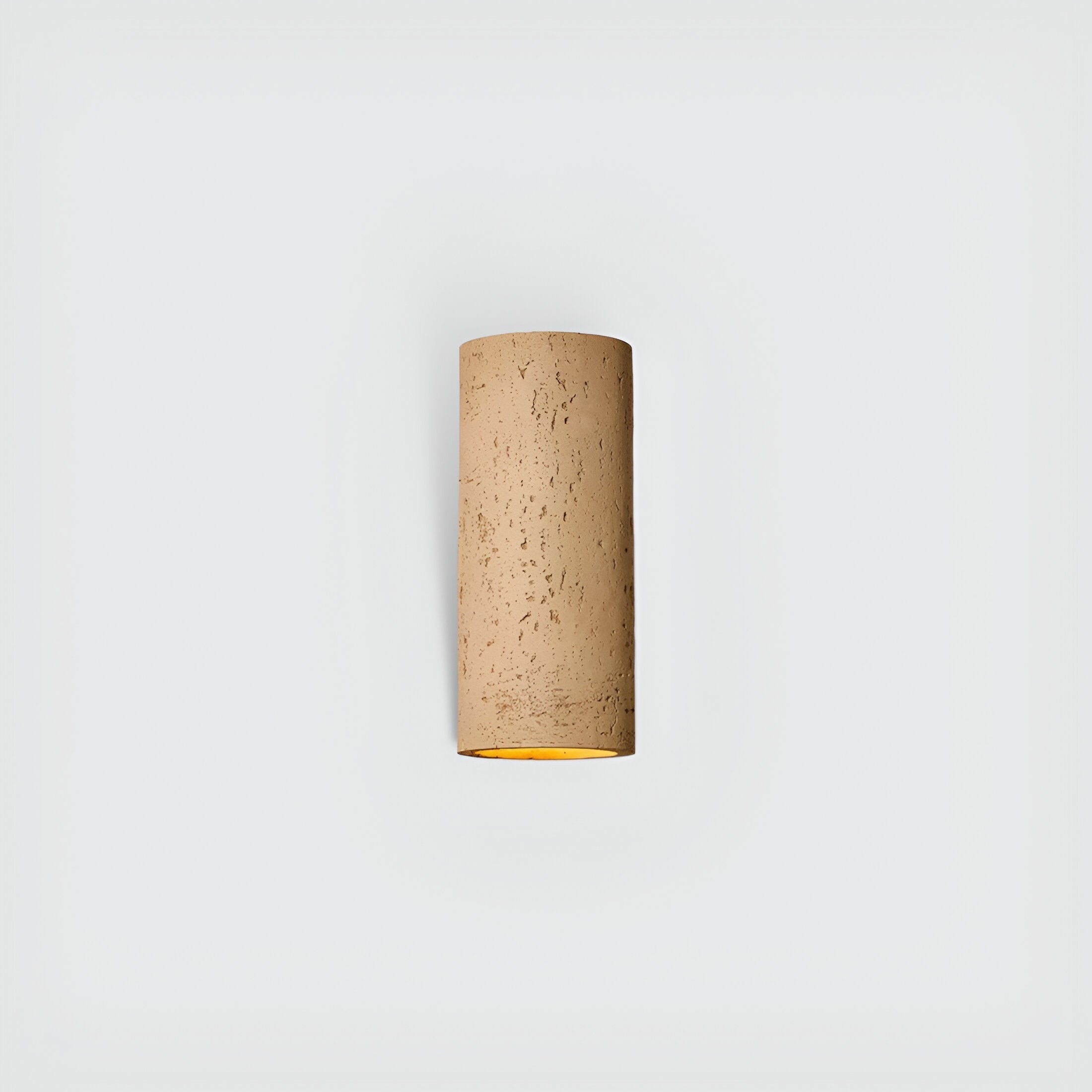 Cylinder Tube Wall Light Wabi-Sabi Stone Sconce LED Spotlight With Up-And-Down Lighting